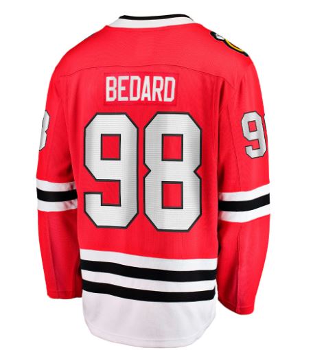 Chicago Blackhawks Youth Pro-Stitched Bedard Home Jersey