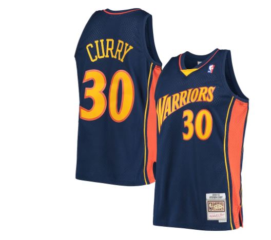 Golden State Warriors Curry Mitchell & Ness Swingman NBA Jersey
