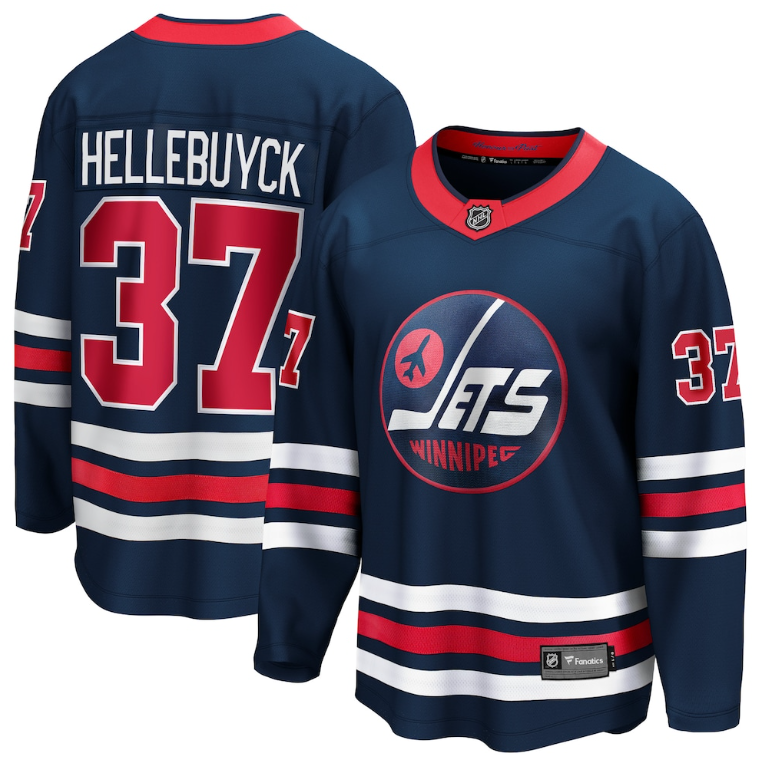 Winnipeg Jets Kids Youth Alternate 3rd Hellebuyck Jersey