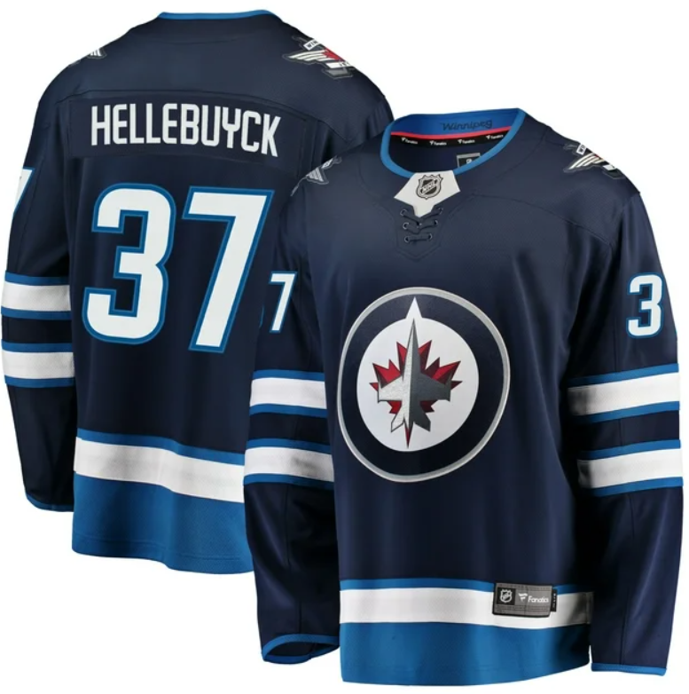 Winnipeg Jets Kids Youth Home Hellebuyck Jersey