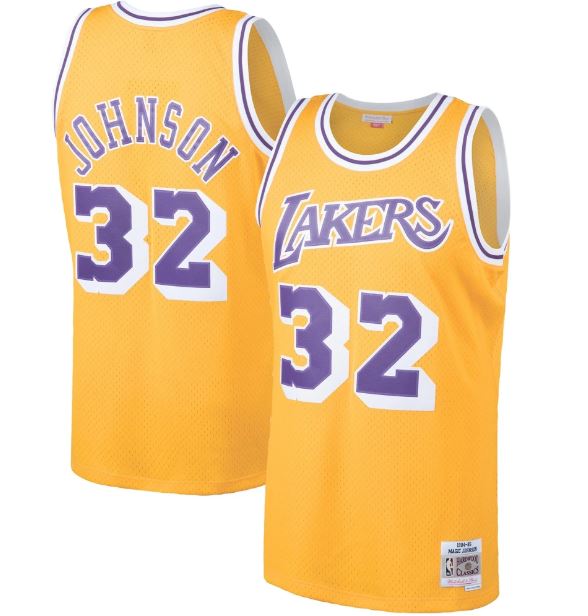 Los Angeles Lakers Johnson Mitchell & Ness Swingman NBA Jersey