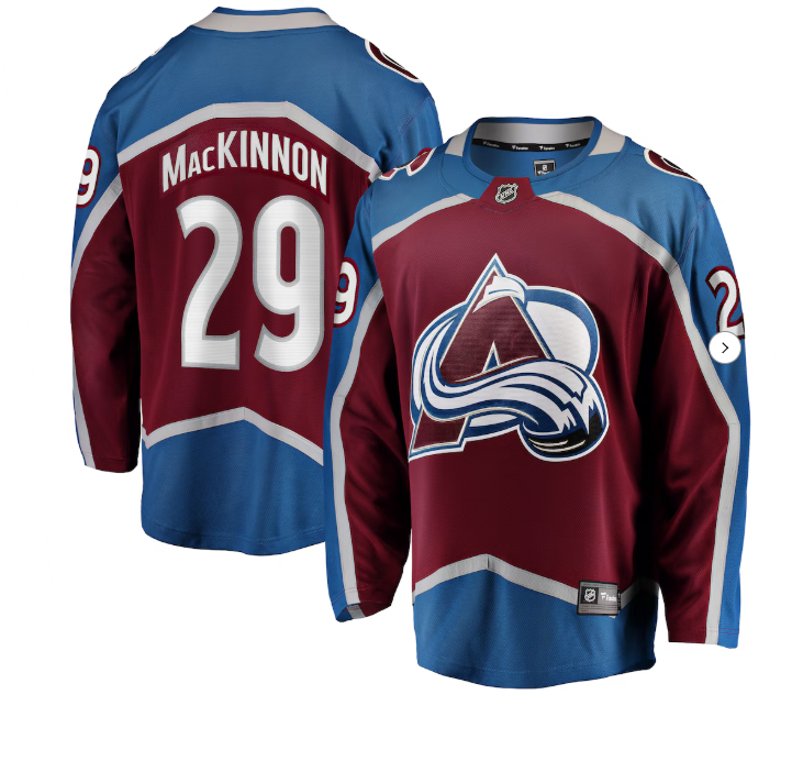 Colorado Avalanche Fanatics Mackinnon Home Breakaway Jersey