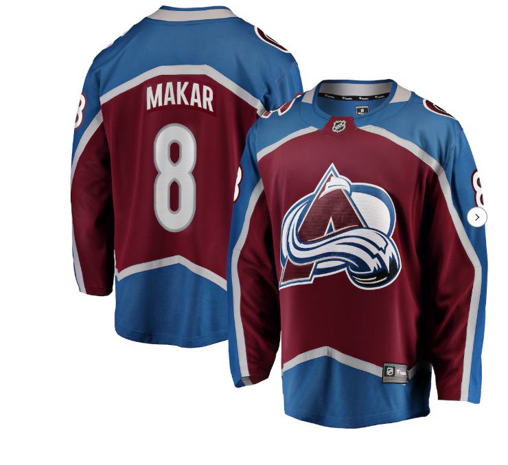 Colorado Avalanche Fanatics Makar Home Breakaway Jersey