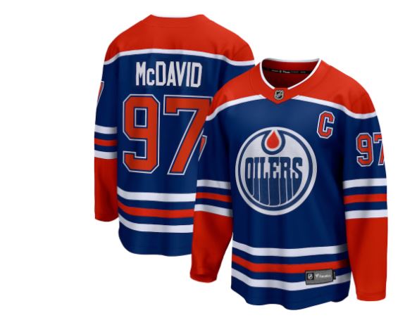 Edmonton Oilers Fanatics Home McDavid Breakaway Jersey