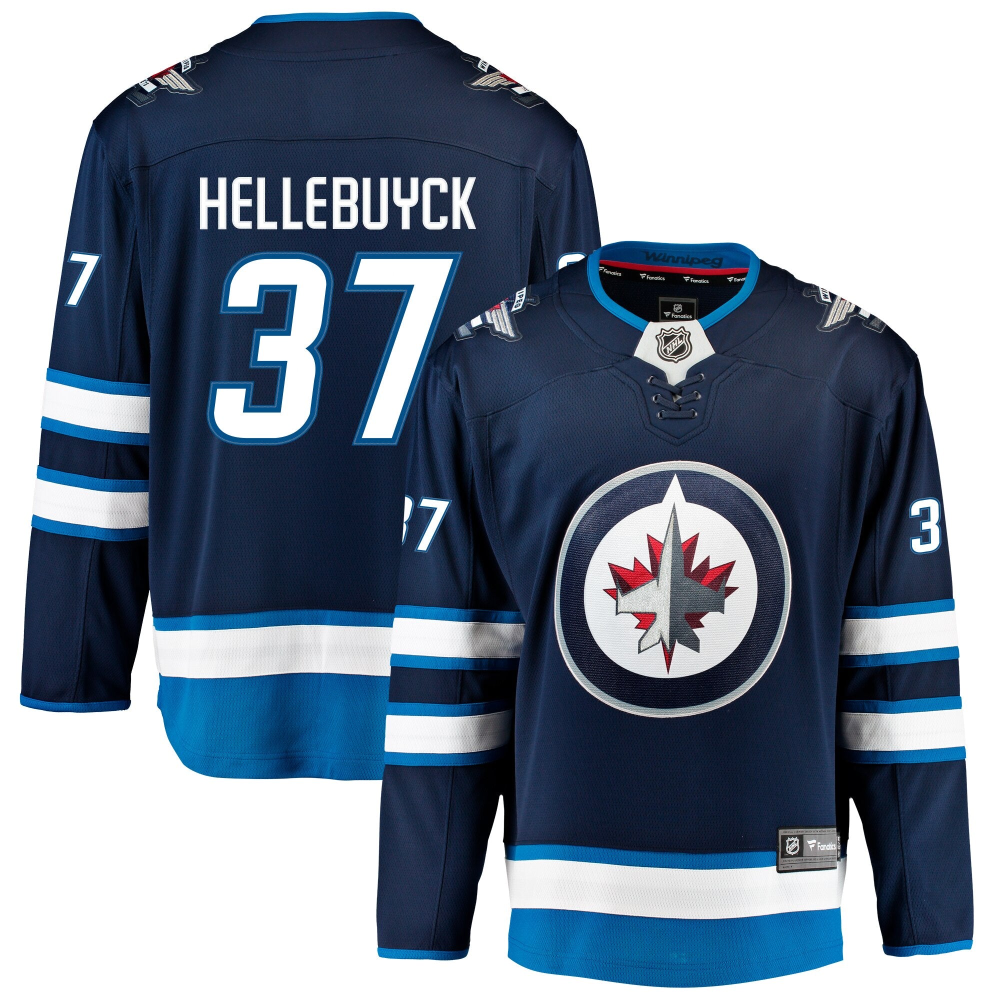 Winnipeg Jets Fanatics Hellebuyck Home Breakaway Jersey