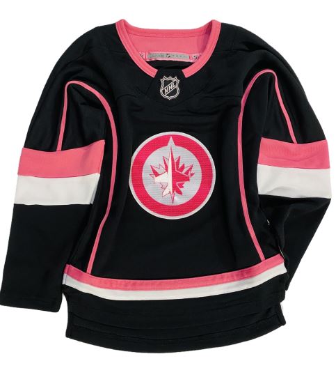 Winnipeg Jets Kids Child Black/Pink Jersey
