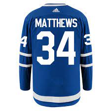 Toronto Maple Leafs Adidas Primegreen Pro-Stitched Matthews Home Jersey